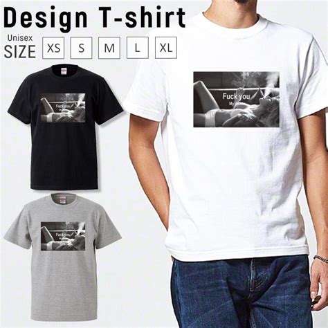 Tシャツ メンズ 半袖 ブランド ユニセックス セクシー ガール タバコ smoking FUCK ファック 写真 モノクロ クルーネック