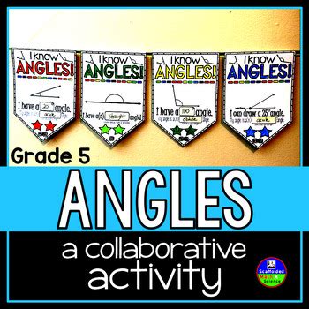 Classifying Measuring Drawing Angles Math Pennant Activity Tpt