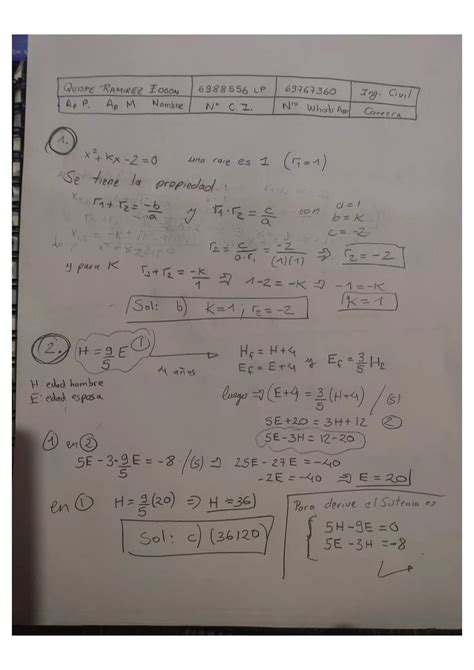 Examen Segundo Parcial Algebrita Pdf Descarga Gratuita