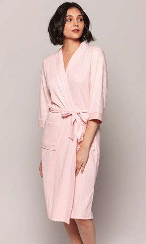 Claudel Lingerie Long Cotton Knit Bathrobe Li