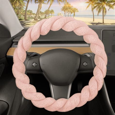 Amazon Ninursag Luxury Fluffy Steering Wheel Cover Furry Cute For