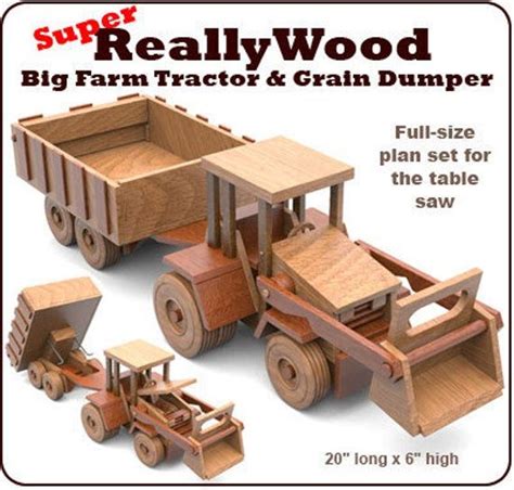 Super Reallywood Big Farm Tractor Grain Dumper PDF Etsy Wood Toys