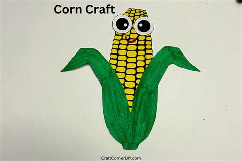 Easy Corn Craft for Kids: Free Printable | Craft Corner DIY