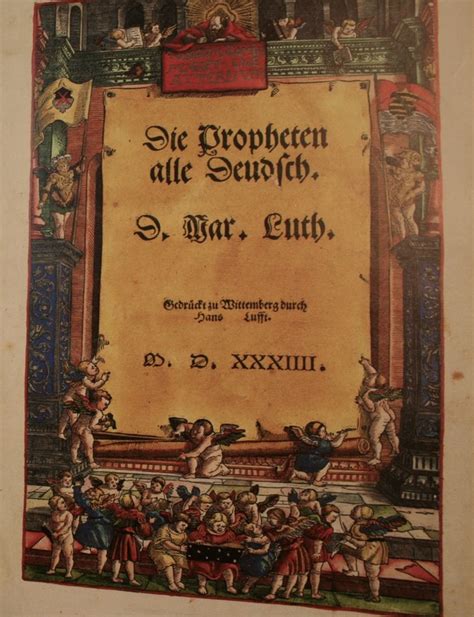 Martin Luthers 1534 Complete German Bible Insight Of The King