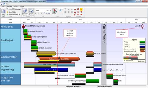 Microsoft Project 2010 Timeline View