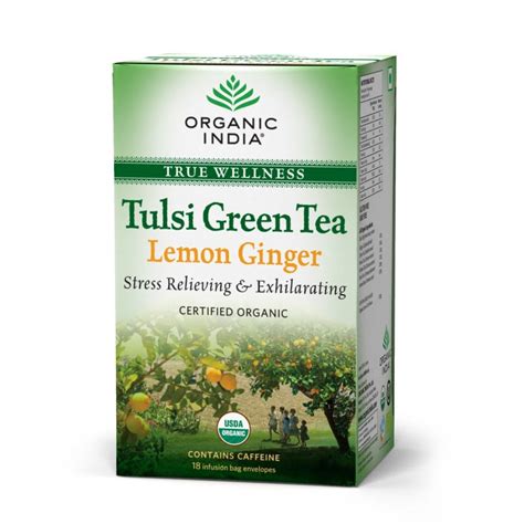 Tulsi Green Tea Lemon Ginger Organic India