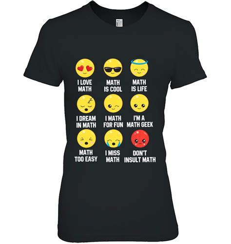 I Love Math Emoji Emoticon Teacher Graphic T Shirts Hoodies Svg And Png