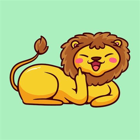 Premium Vector Cute Lion Showing The Fuck You Symbol