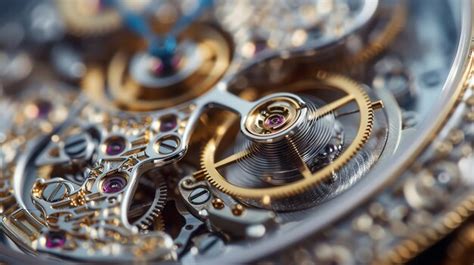 Closeup of a complex mechanical watch movement | Premium AI-generated image