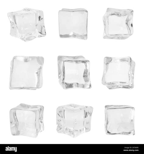 Set Of Ice Cubes Black And White Stock Photos And Images Alamy