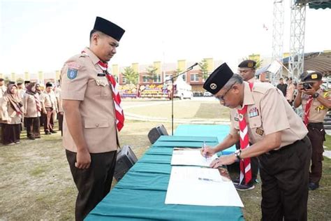 Sempena HUT Pramuka Ke 62 Jefridin Lantik Pengurus Mabiran Kwarran