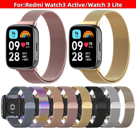 สาย สาหรบXiaomi Redmi Watch3 activeนาฬกา สาย สำรอง สายสแตนเลสRedmi