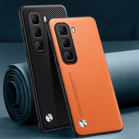 Capa Luxuosa De Couro PU Para Infinix Hot Pro Plus G Traseira De