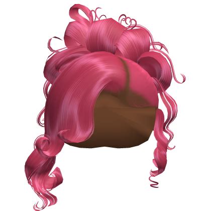 Gorgeous Curly Bun Hot Pink Roblox
