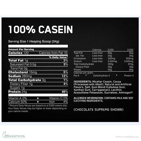 Optimum Nutrition Gold Standard 100% Casein Protein - SVASTHYA NZ