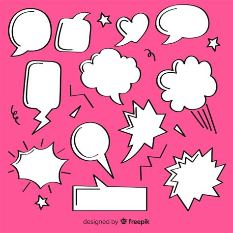 Free Vector Pack Of Speech Bubbles For Comics