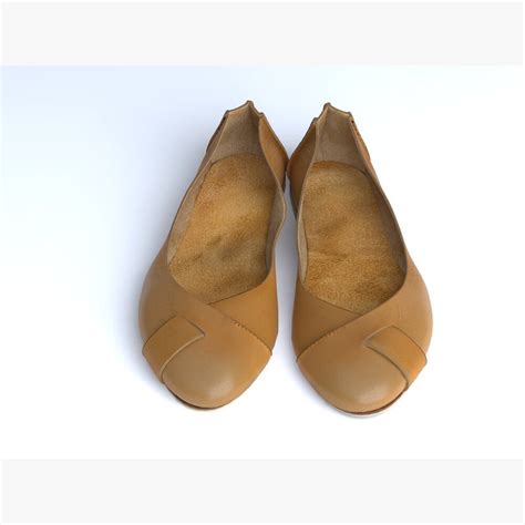 Nude Leather Flats D 모델 다운로드 신발 on DModels org