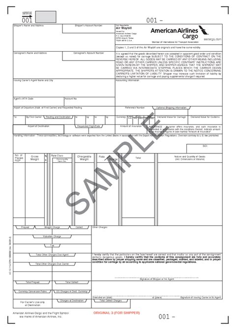 What Is Air Waybill Awb Explained With Airway Bill 54 Off