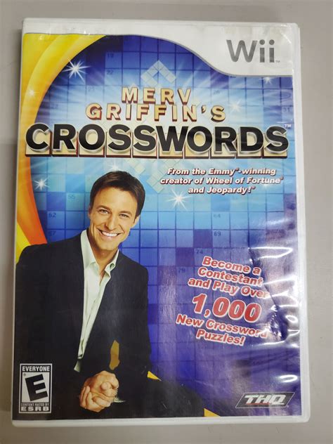 Merv Griffin S Crosswords Nintendo Wii 2008 No Manual Tested