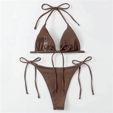 Pcs Set Bikini Set Pads Push Up Sexy Triangle Bra Bandage Briefs Bikini Set Ebay