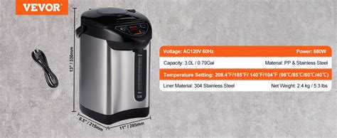 Vevor Instant Hot Water Dispenser L Oz Electric Countertop Water Dispenser Vevor Us