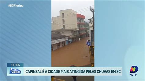 Chuvas em SC Capinzal é uma das cidades mais atingidas