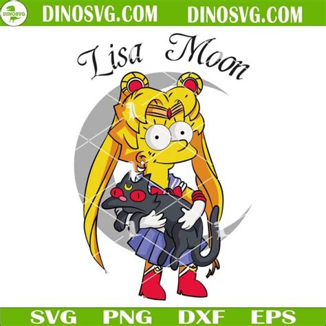 Lisa Simpson Sailor Moon Svg Lisa Moon Svg Files For Cricut Dinosvg