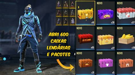 ABRINDO 600 CAIXAS RARAS E PACOTES NO FREE FIRE CAIXAS TOPOLHA O QUE