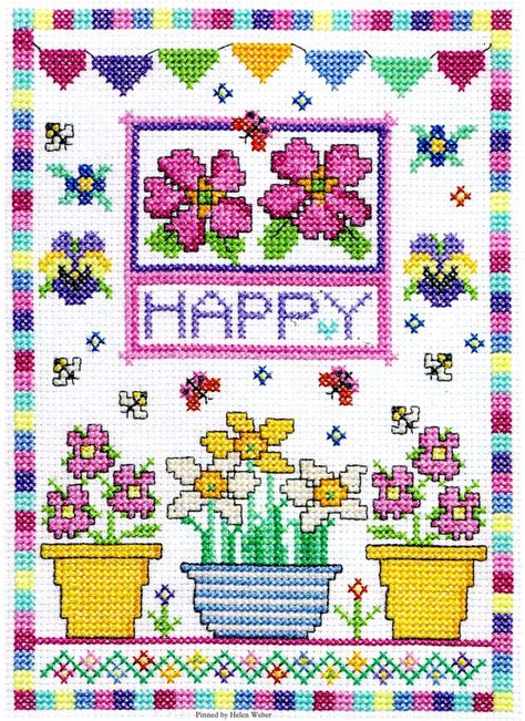 Happy Spring Sampler Spring Sampler Cross Stitch Happy Spring