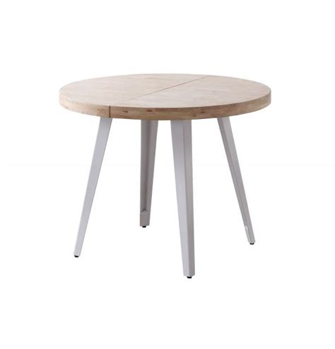 Mesa Comedor Extensible Berg Roble Nordish Blanco Factormueble