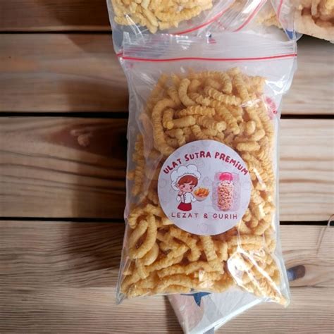 Jual Snack Ulat Sutra Cemilan Ulat Sutra 200gr Stik Ulat Sutra Shopee