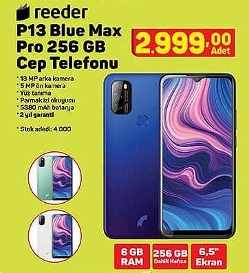 Reeder P13 Blue Max Pro 256 GB Cep Telefonu İndirimde Market