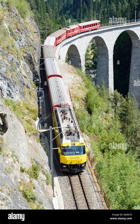 Filisur Br Cke Landwasserviadukt Der Albulabahn Ber Bach Landwasser