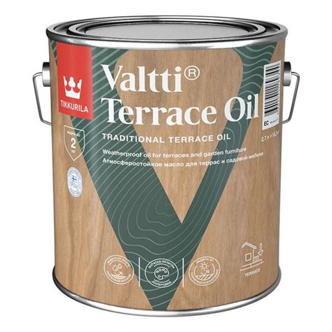 масло для террас TIKKURILA Valtti Terrace Oil EC 2,7л бесцветное, арт ...