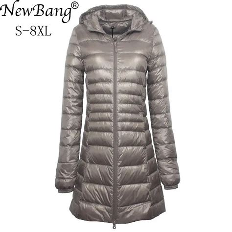 NewBang Chaqueta De Plum N Ultraligera Para Mujer Abrigo Largo Con