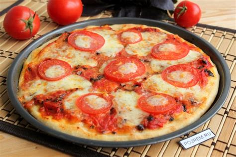 Пицца маргарита с моцареллой и помидорами - рецепт с фото на Pojrem.ru