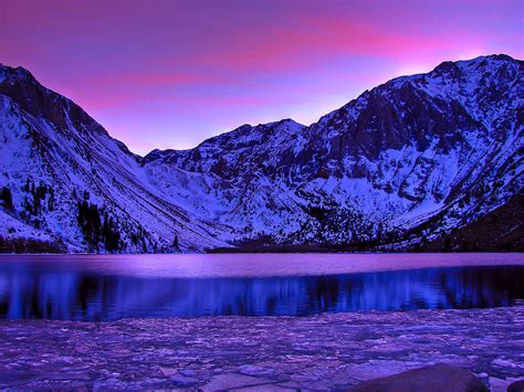 Convict Lake Winter Sunset Photograph by Scott McGuire