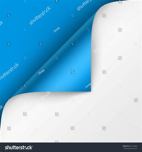 Vector Curled Corner White Paper Shadow Stock Vector Royalty Free