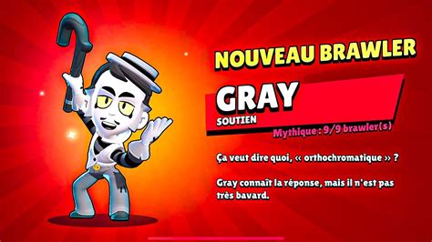 Nouveau Brawler Gratuit Gray Brawl Stars Youtube