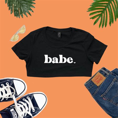 Sexy Babe Crop Top Womens Underboob Tee Sexy Underboob Top Etsy