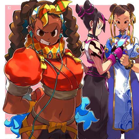 Chun Li Han Juri And Kimberly Street Fighter And 1 More Drawn By