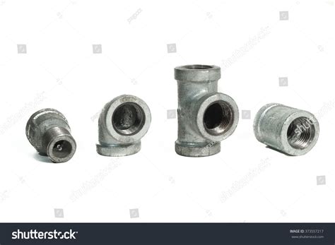 Galvanized Steel Pipe Fitting Stock Photo 373557217 : Shutterstock