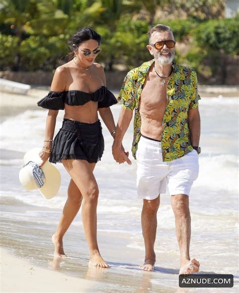 Nigora Bannatyne Sexy Seen With Duncan Bannatyne Showing Off Her Attractive Bikini Body At St