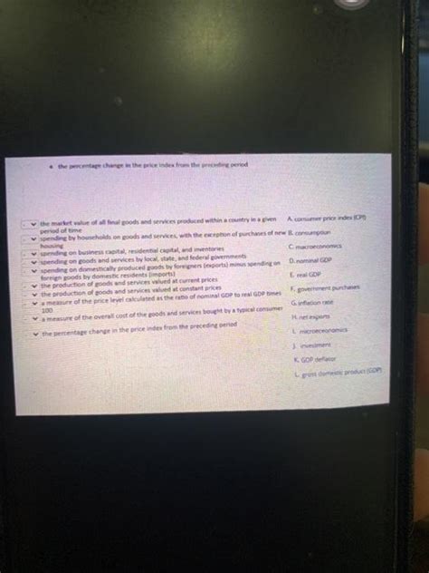 Solved Listed Below Are Twelve Technical Macroeconomic Terms