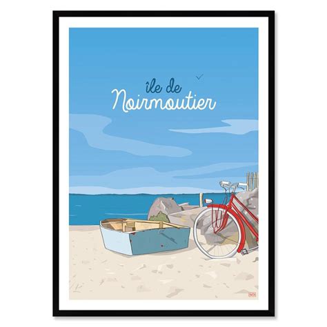 Ile de Noirmoutier Poster affiche image encadrée Cadr Aven