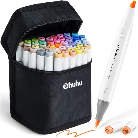 Buy Ohuhu Alcohol Brush Markers Mid Tone Colors Double Tipped