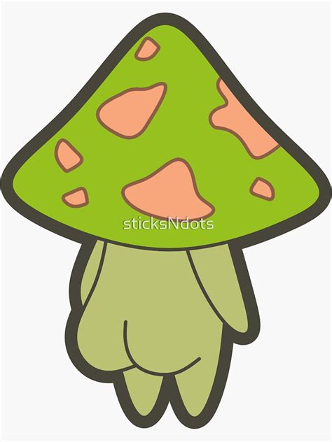 Naked Mushroom Sticker For Sale By SticksNdots Redbubble