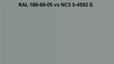 Ral 180 60 05 Vs Ncs S 4502 G Ral Colour Chart Uk