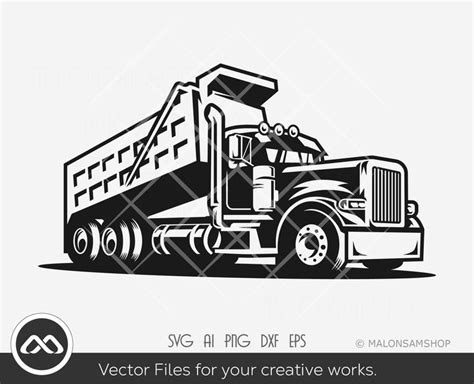 Dump Truck Svg Silhouette Truck Svg Dump Truck Clipart Etsy In 2023