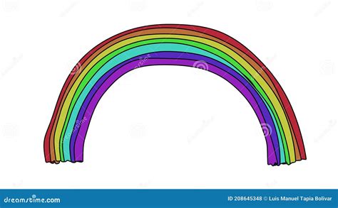 animated rainbow  cartoon style stock footage video